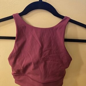 lululemon athletica Sports Bra in Burgundy Energy High Neck
